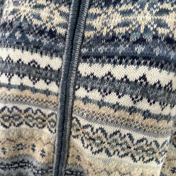 Vtg Tiara International Cardigan Sweater M Fair Isle Zip Cozy Nordic Knitwear - Picture 2 of 9